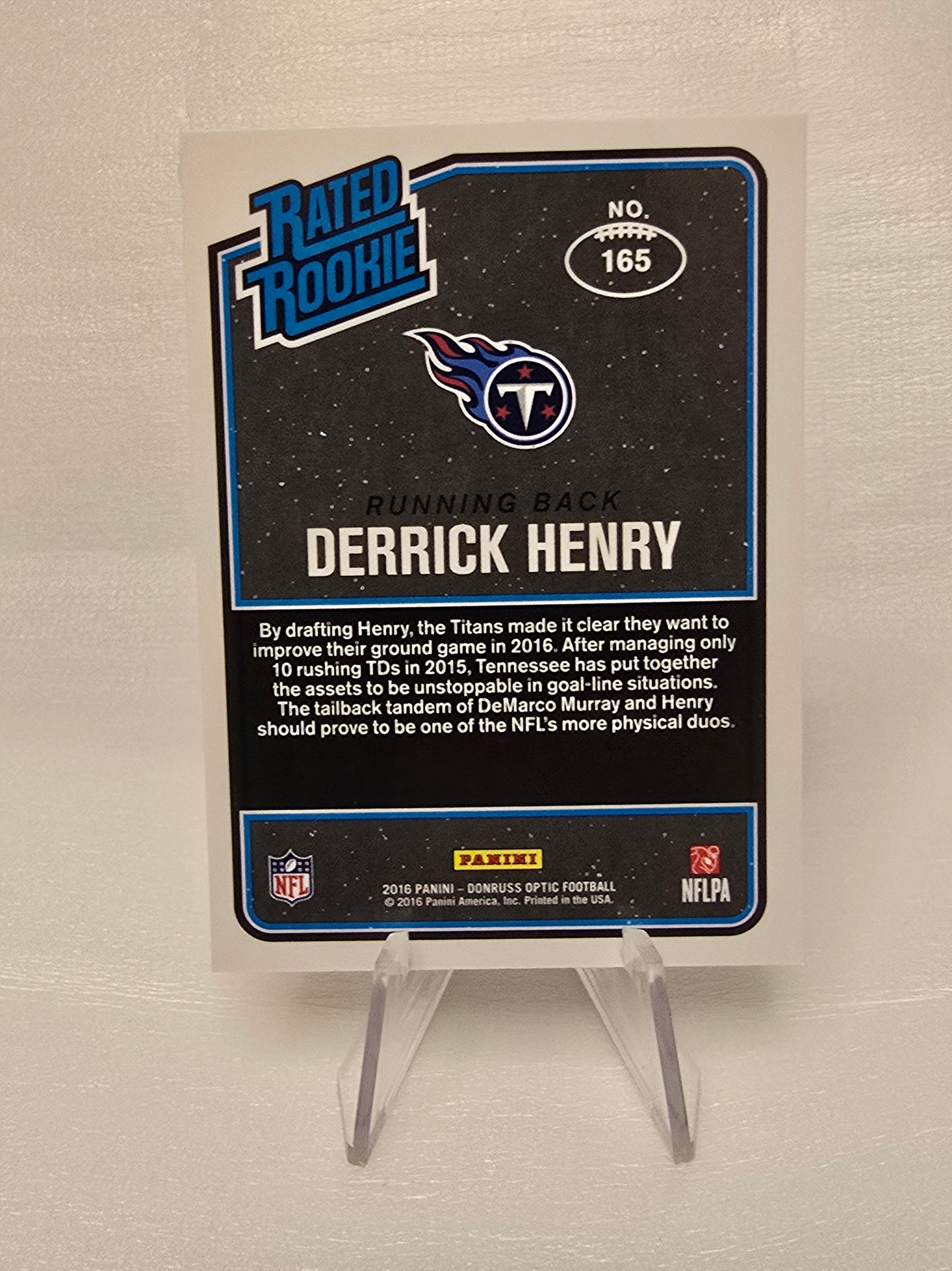 Derrick Henry 2016 Optic #165 Red & Yellow Rookie
