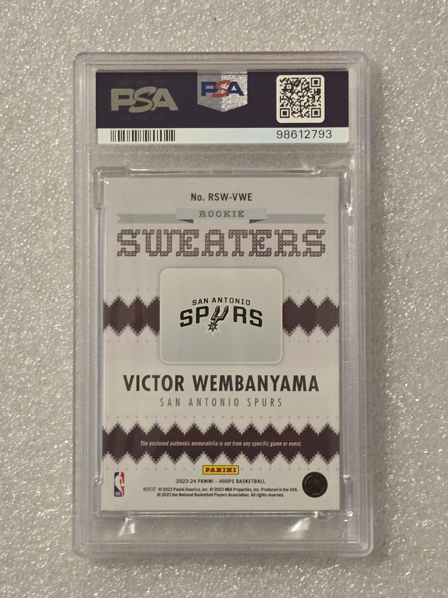 Victor Wembanyama 2023 Hoops Rookie Sweaters – PSA 10