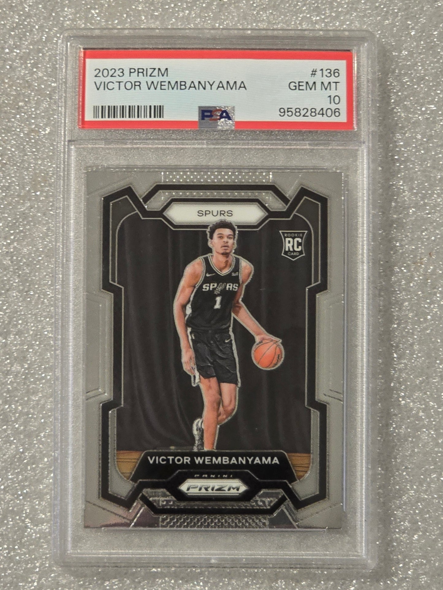 Victor Wembanyama 2023 Prizm #136 Base Rookie PSA 10