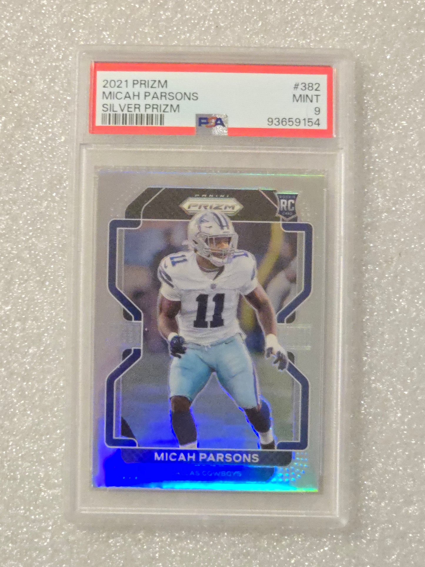 2021 Prizm Micah Parsons Silver Prizm – PSA 9