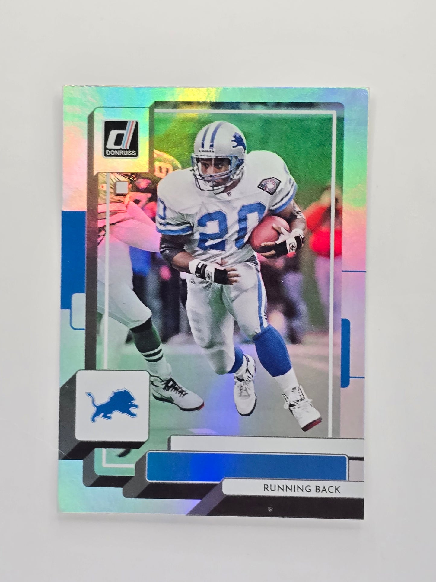 Barry Sanders Rare No Name Donruss Optic Holo Silver – Detroit Lions Legend