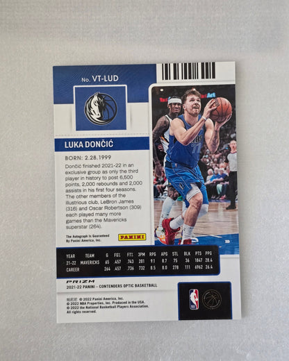 2021-22 Panini Contenders Optic Luka Dončić Veteran Ticket Auto