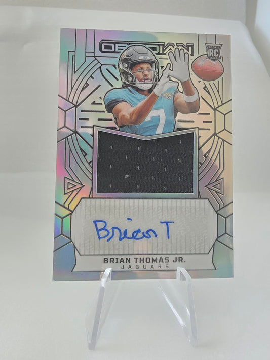 2024 Panini Obsidian Brian Thomas Jr. RPA RC Auto Jersey Patch #71/75 Jaguars Rookie