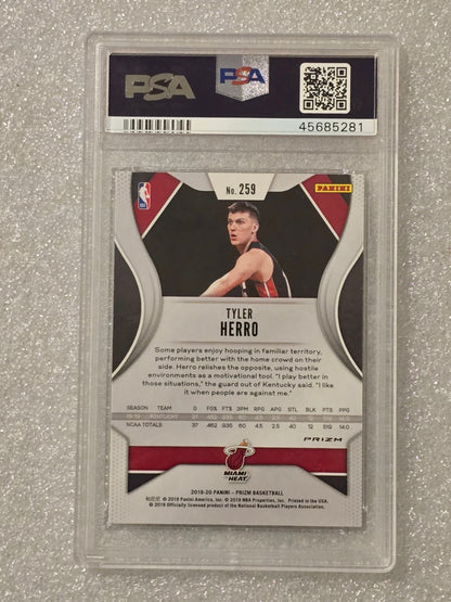 2019 Panini Prizm Tyler Herro #259 Silver Prizm PSA 10 Rookie Card GEM MINT