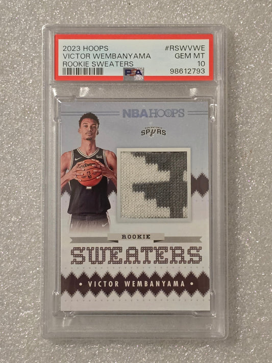 Victor Wembanyama 2023 Hoops Rookie Sweaters – PSA 10