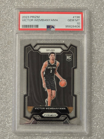 Victor Wembanyama 2023 Prizm #136 Base Rookie PSA 10