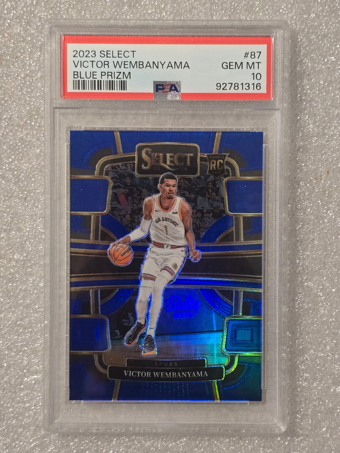 2023 Select Victor Wembanyama Blue Prizm #87 - PSA 10 Gem Mint
