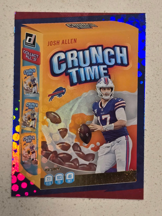 2022 Panini Donruss “Crunch Time” Josh Allen SP Insert – Holo/Laser Parallel