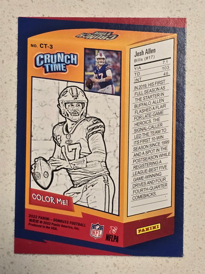2022 Panini Donruss “Crunch Time” Josh Allen SP Insert – Holo/Laser Parallel