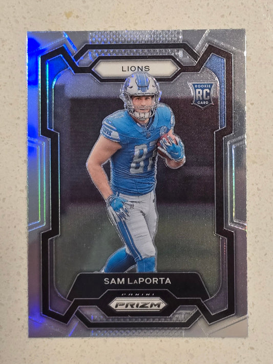 2023 Panini Prizm Silver Prizm Rookie Card of Sam LaPorta