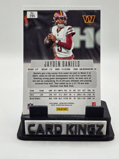 2024 Panini Prizm Jayden Daniels Rookie Card RC #347 Prizm Commanders