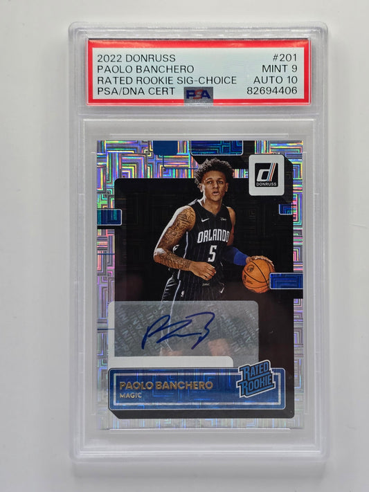 2022 Paolo Banchero Donruss Rated Rookie Sig-Choice Auto