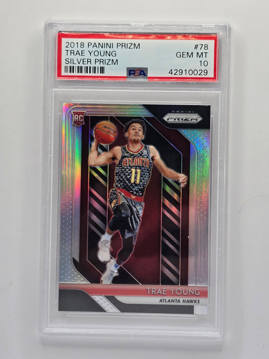 2018 Panini Trae Young Prizm Silver Prizm Rookie Card