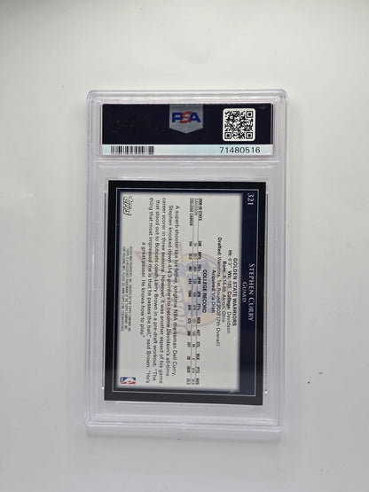 2009 Topps Stephen Curry Rookie Card #321 – PSA 8 NM‑MT
