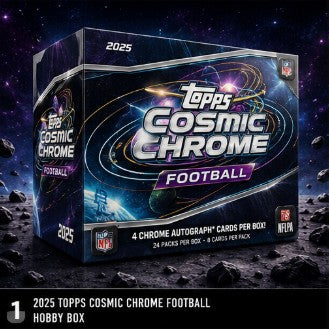 2025 Topps Cosmic Chrome Football Hobby Box Random Team Break #1
