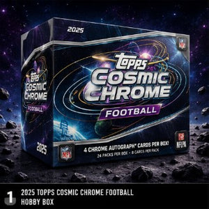2025 Topps Cosmic Chrome Football Hobby Box Random Team Break #1